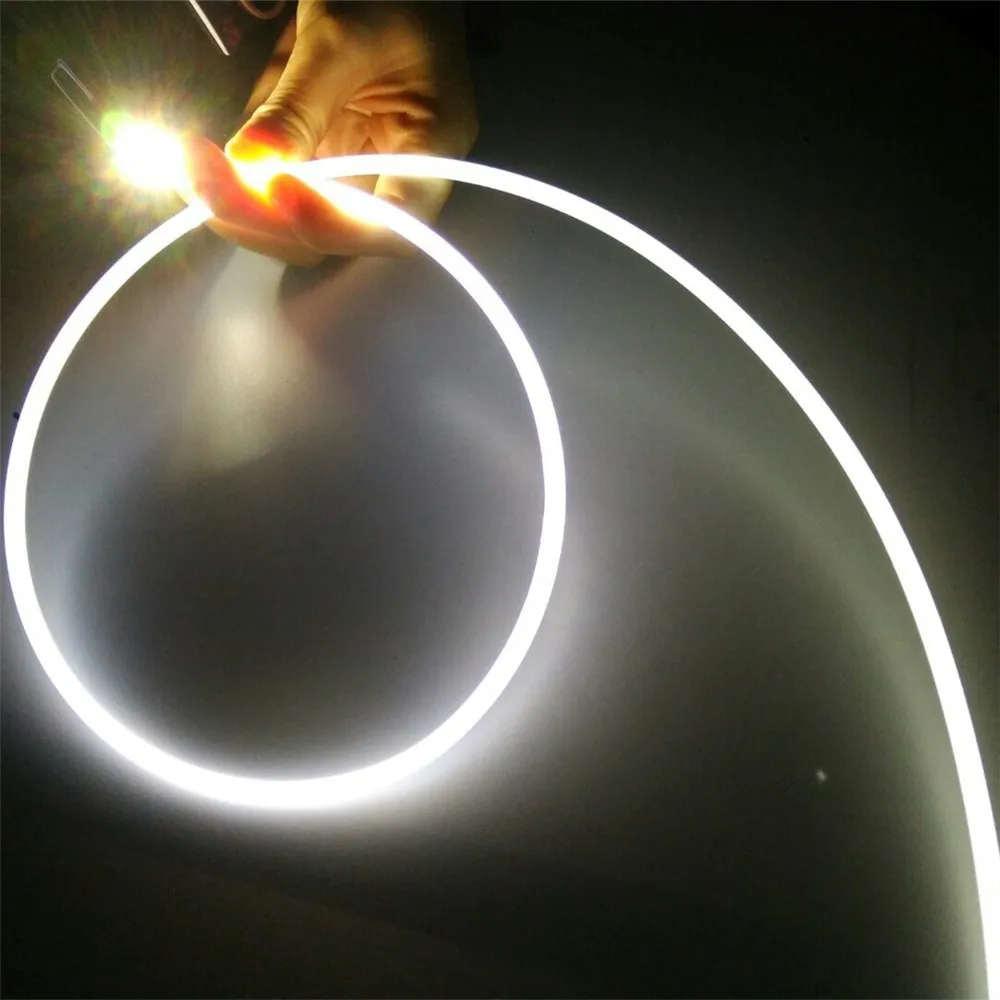 1.5mm 3mm 10mm Side brilho fibra óptica iluminação, fibra óptica de plástico sólido levou fibra óptica luzes para iluminação e decoração