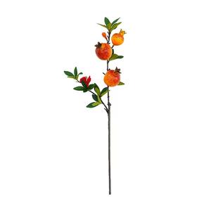 All'ingrosso nuova simulazione frutta 3 testa di melograno artificiale ramo per la decorazione della casa fotografia oggetti di scena Halloween pasqua - Product Image 4