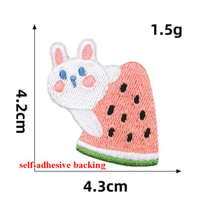 Tùy Chỉnh Dễ Thương Buổi Chiều Trà Thời Gian Động Vật Ice Cream Trái Cây Bánh Thêu Tự Dính Các Bản Vá Lỗi Sticker Cho Điện Thoại Di Động Trường Hợp - Product Image 6