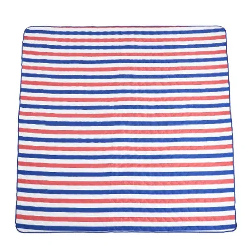 Tapis de pique-nique en coton recyclé imprimé personnalisé, pliable, lavable et épais, pour l'extérieur, pour le camping, la plage et la randonnée