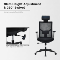Chaise de bureau ergonomique à dossier haut en maille avec dossier double divisé et accoudoirs 4D, chaise d'ordinateur haut de gamme pour le bureau