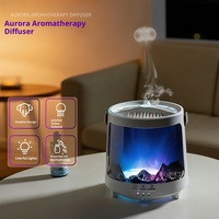 Diffuseur d'arômes intelligent en forme de méduse avec télécommande, humidificateur à flamme d'aurore, vaporisateur d'huiles essentielles pour la décoration de chambre et de bureau