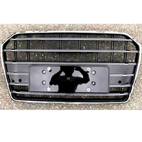 Nouvelle calandre avant S6 de haute qualité, remplacement en ABS, Audi A6 C7.5 C7 PA 2016-2018, cadre chromé, bas gris mat, chrome