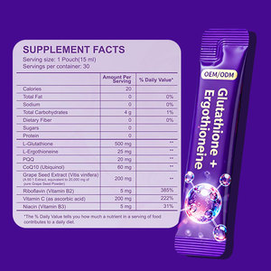 Bán Hot Vegan không biến đổi gen Glutathione uống với pqq và CoQ10 liposomal giao hàng chế độ ăn uống bổ sung Glutathione uống - Product Image 2