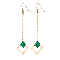 Boucles d'oreilles turquoises, Style bohémien, pour femmes, pendantes, nouveau,