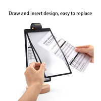 Page Turning Panneau d'affichage double face Cadres de support en PVC Support de menu en bois Support de couverture