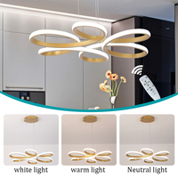 Luminaire suspendu en acrylique LED réglable avec télécommande pour la décoration des restaurants, des bars et des hôtels