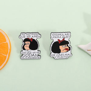 Broches en émail avec des personnages de bandes dessinées, <span class=keywords><strong>citation</strong></span> espagnole amusante, broche Yo NoPido Que Me Amen, badge de revers, bijoux, cadeau en gros - Product Image 2