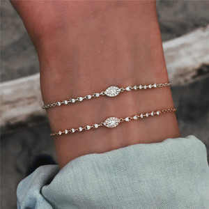CANNER Bracelet réglable en argent S925 plaqué or 18 carats avec zircon et œil turc porte-bonheur - Product Image 3