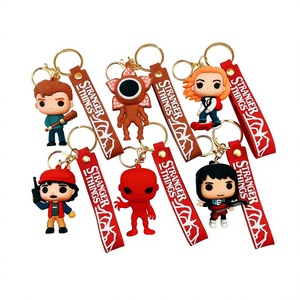 Nuevo Llavero de PVC de Dibujos Animados 2026, Planta Carnívora, Figura de Eleven y <span class=keywords><strong>Dustin</strong></span>, Colgante de Regalo - Product Image 1