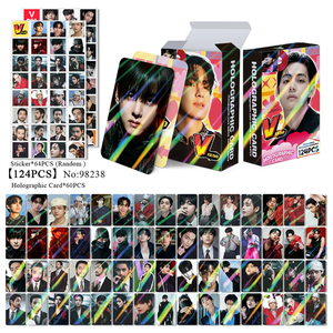 KPOP 124 piezas/caja Bangtan Boys ARIRANG <span class=keywords><strong>JungKook</strong></span> V JIMIN SUGA RM <span class=keywords><strong>J</strong></span>-<span class=keywords><strong>HOPE</strong></span> JK Tarjeta Láser Fotográfica Lomo Card Photo Card - Product Image 3