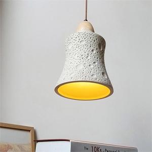 โคมไฟเพดานสไตล์วบิซาบิแบบญี่ปุ่น โคมไฟ LED ซีเมนต์ 3 หัว สำหรับบาร์/โต๊ะกาแฟ โคมไฟห้องนอน โคมไฟระย้า - Product Image 4