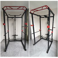 Rack de Squat Smith de Qualité Commerciale, Cage de Musculation Multifonctionnelle pour Entraînement de Force à Domicile/En Salle de Sport