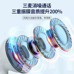 หูฟังบลูทูธไร้สายแท้ ชาร์จแบบ Type C กันน้ำระดับ IPX7 บลูทูธ 5.4 ลำโพงไดอะแฟรมคอมโพสิต - Product Image 3