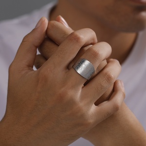 Anneau Magique Enochien, Anneau d'Ange de Salomon, Amulette de Protection <span class=keywords><strong>Kabbale</strong></span>, Acier Inoxydable, Hexagramme, Triangle, Bijoux Religieux - Product Image 2