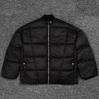 Veste d'hiver personnalisée à bulles d'air pour hommes, manteau en duvet d'oie unie noire, veste en duvet de canard pour hommes