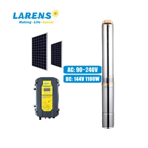 4 Inch AC DC 1.5HP 1100W Solar Energy Submersible Borehole Solar Water Pump Price List