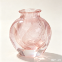 Mini vase Art Déco en cristal K9 taillé à la main avec motif tourbillon vert pour la décoration de table à la maison et comme cadeau de Bar Mitzvah