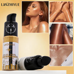 Para <span class=keywords><strong>Amazon</strong></span> Body Shimmer Oil Mineral Cream Maquillaje líquido para contorno facial y corporal Resaltado - Product Image 4