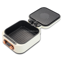 Grill électrique multifonction 3-en-1 Aifa, pour la maison, barbecue, shabu-shabu, crêpes, pizzas, 180W °   Ouvrir