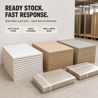Panneau MDF mélaminé 9 mm, panneau de fibres multi-usages moyen-mince pour porte coulissante et dos de meuble