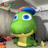 Mascotte de crocodile gonflable géante avec casquette de baseball pour enfants, décoration de parc à thème, centre commercial