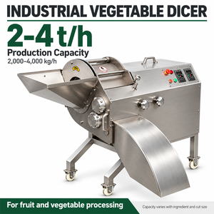 Máquina Industrial para Cortar Frutas y Verduras en Cubos, 2000-4000 kg/h, Cortadora de Alimentos de Acero Inoxidable - Product Image 3
