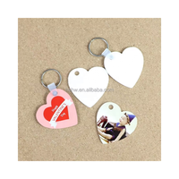 Porte-clés en plastique souple créatif, imprimable double face, pour impression photo DIY, breloques vierges en FRP, porte-clés en forme de cœur, sublimation