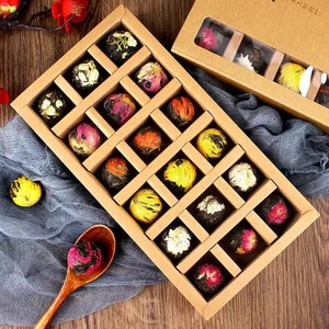 Té de Flores 100% Hecho a Mano, 18 Piezas/Caja de Regalo, Rosa, Crisantemo, Sabor Natural, Té Pu'er a Granel, OEM, Regalo Saludable - Product Image 2