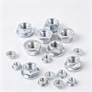 Tuerca hexagonal con brida GB6177.1 al por mayor, de acero al carbono cincado, tuerca de seguridad con brida dentada M6 M8 M10 M12 M16 M20 - Product Image 4