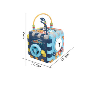 Six Sided Activity Cube With Sound Light Educational Toy For Children 0-3 Years Old Building Block <b>Box</b> Interactive Learning - Product Image 5