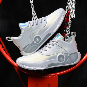 รองเท้าบาสเก็ตบอลโฮโลแกรมล้ำสมัยสำหรับผู้ชาย สีเงินเมทัลลิก รองเท้ากีฬาน้ำหนักเบา ประสิทธิภาพสูง - Product Image 5