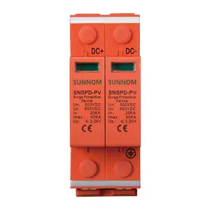 TUV CE DC SPD 40ka Power Photovoltaic Surge Protector Protection Device 2 Pole 500V Surge Arresters