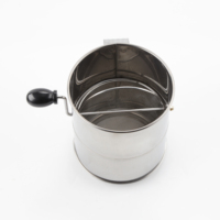 Outils de cuisson à bon usage Outils de cuisson professionnels à manivelle de 8 tasses Tamis à farine en acier inoxydable