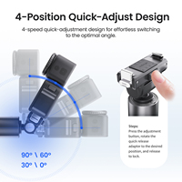 Bâton de selfie AMagisn avec aimant intégré, bâton de selfie à dégagement rapide de 120 cm pour caméra sportive DJI OSMO Action6/Nano, accessoires