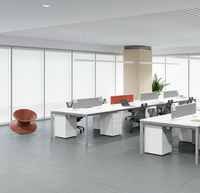 Bureau de fabricant professionnel avec cloisons Table de personnel moderne simple pour poste de travail spacieux du personnel de l'entreprise