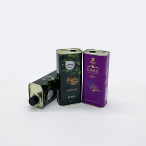 Vente en gros de boîtes rectangulaires en fer blanc de 550 ml pour l'emballage d'huile comestible, d'huile d'olive, de biscuits et de chocolat - Product Image 1
