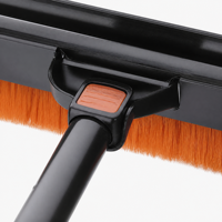 Brosse à neige télescopique 3-en-1 et grattoir à glace pour voiture avec manche extensible de 100 cm, outil de nettoyage de véhicule hivernal sans rayures