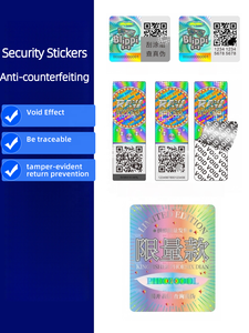 Autocollants Holographiques Personnalisés Scellé VOID Sécurité Superposition <span class=keywords><strong>Code</strong></span> QR Logo Étiquette - Product Image 1