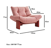 Fauteuil œuf moderne rembourré - Fauteuil inclinable de loisirs rembourré pour hôtel et villa avec accoudoirs, mobilier d'intérieur