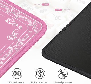 Gedgan Mahjong Mat Elegant Pink Lace Trim | Non-Slip Rubber Gaming Mat Noise Reducer | Mahjong Tiles <strong>Poker</strong> Cards Dominoes <strong>Board</strong> - Product Image 3
