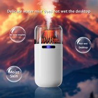 Diffuseur de parfum Volcan à affichage numérique Humidificateur à flamme Diffuseurs d'arômes de bureau Diffuseur d'huiles essentielles Aromathérapie Humidificateur d'air