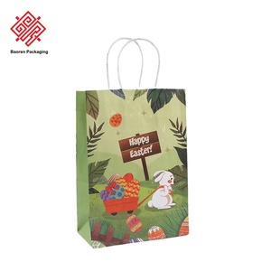 Baoren กระเป๋ากระดาษคราฟท์ของขวัญปาร์ตี้ไข่กระต่ายเทศกาลอีสเตอร์ถุงกระดาษของที่ระลึกถุงของขวัญวันหยุดขายส่งปรับแต่งได้อย่างเต็มที่ - Product Image 3