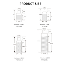 Vente en gros de bouteille de toner PET en plastique haut de gamme bouteille de lotion pour le corps à épaule ronde transparente avec bouchon à disque blanc 50ml 75ml 100ml 250ml
