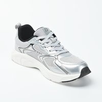 Chaussures de sport décontractées pour hommes, rehaussantes, style baskets robustes rétro à plateforme, avec empeigne en maille respirante et PU, à lacets