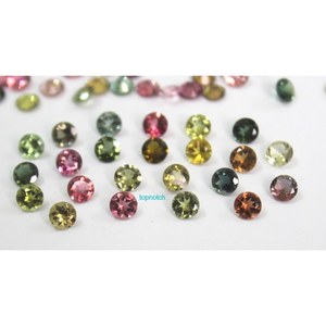 พลอยทัวร์มาลีนธรรมชาติ ขนาด 1 มม. น้ำหนัก 0.005 กะรัต ทรงกลมเจียระไนแบบบริลเลียนท์ หลากสี สำหรับทำเครื่องประดับ - Product Image 3