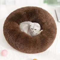 Panier Rond Chien Coussin Chat Panier Donut Panier Chien Lit pour Chat Chien et Mignon Coussin pour Chats et Petits Chiens