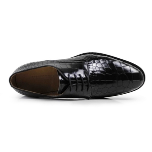 Chaussures Derby de Luxe DRACONIS pour Hommes, Motif Crocodile, en Cuir Véritable, Chaussures Habillées d'Affaires, Chaussures Formelles Premium, Chaussures Arabes - Product Image 5