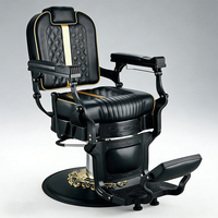 Fauteuil de Barbier Professionnel Relevable pour Salon de Coiffure et de Barbier, Idéal pour la Coiffure et le Rasage du Visage