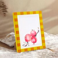 Cadre photo en bois à carreaux colorés, style moderne, pour affichage sur table, décoration intérieure, cadeau, support photo
